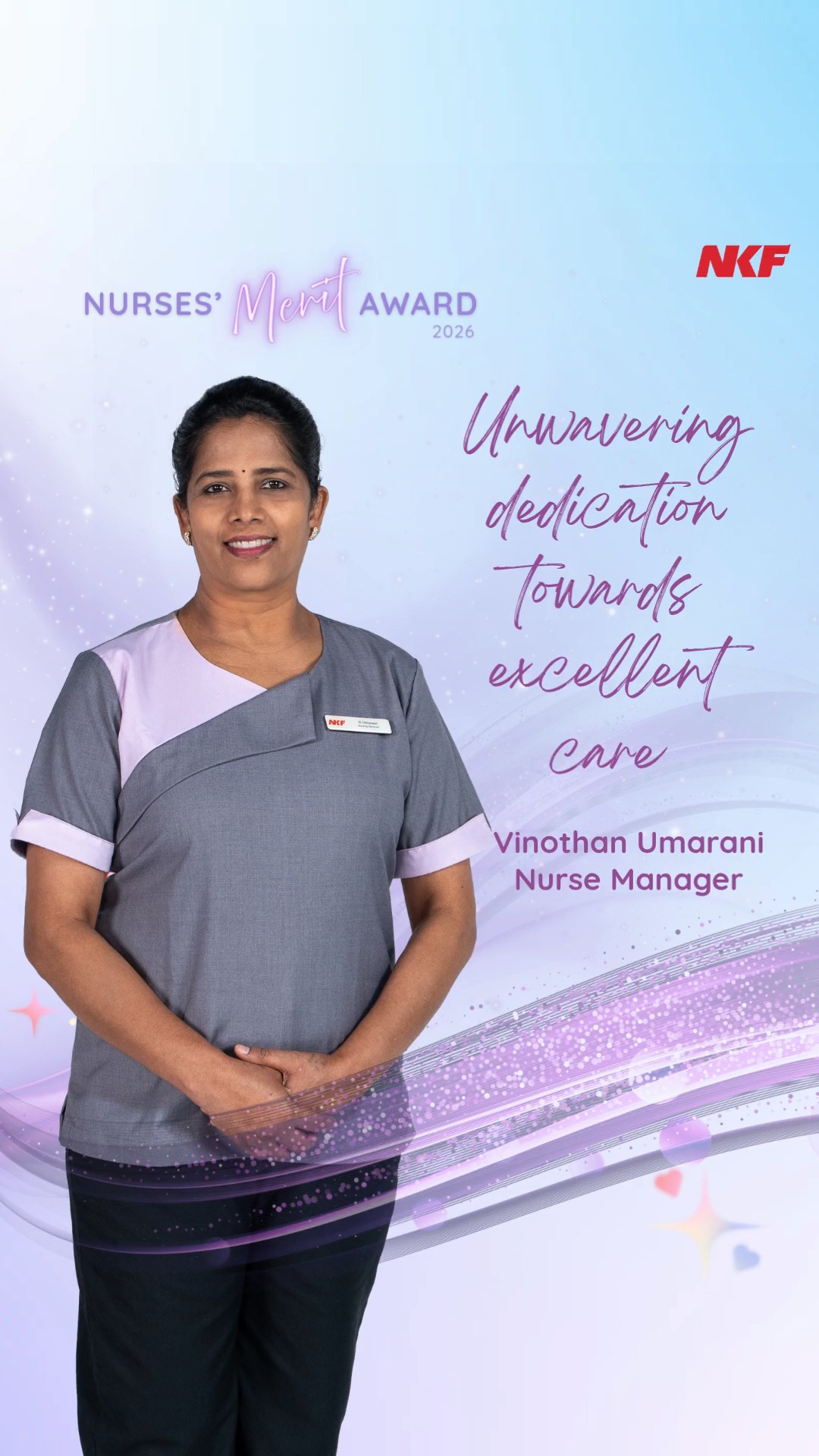 Nurse Manager Ms Vinothan Umarani has displayed 22…